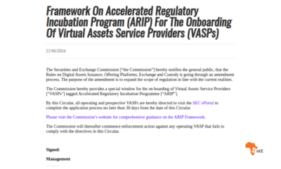 Nigeria's SEC Issues Notice to Onboard VASPs in 30 Days Due to 'Current Realities' - BitKE