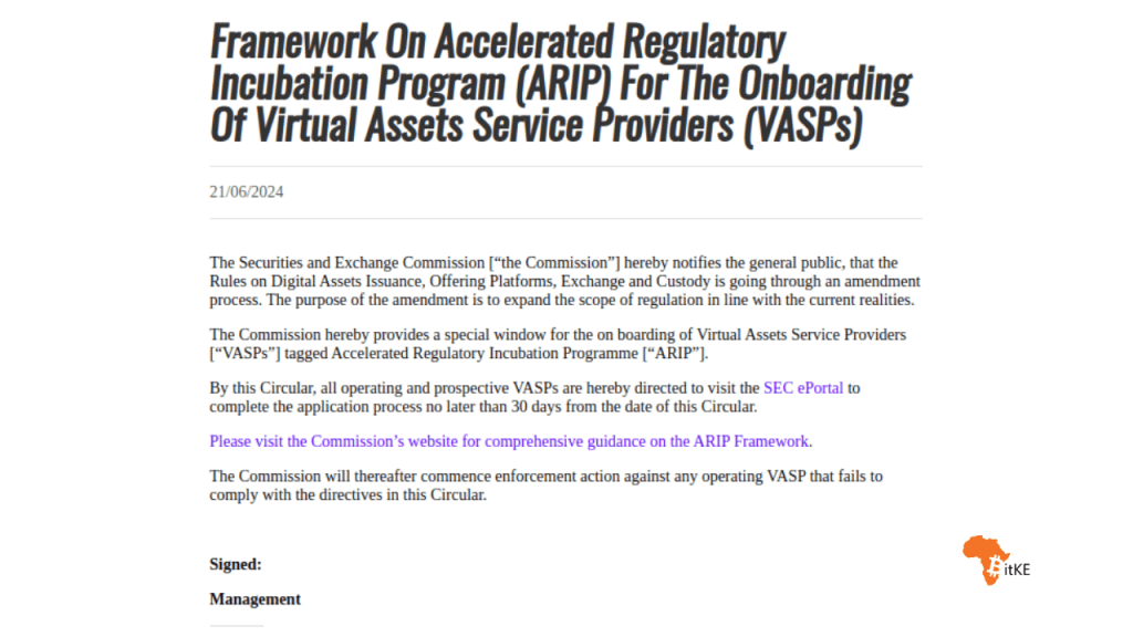 Nigeria's SEC Issues Notice to Onboard VASPs in 30 Days Due to 'Current Realities' - BitKE