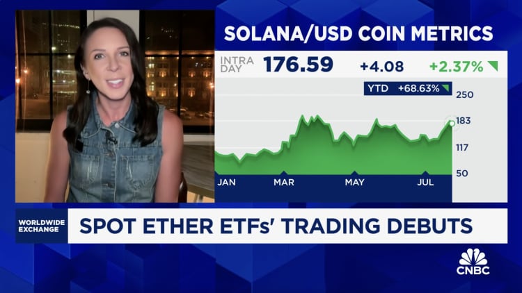 Spot ether ETFs surpass $1 billion in US trading debut