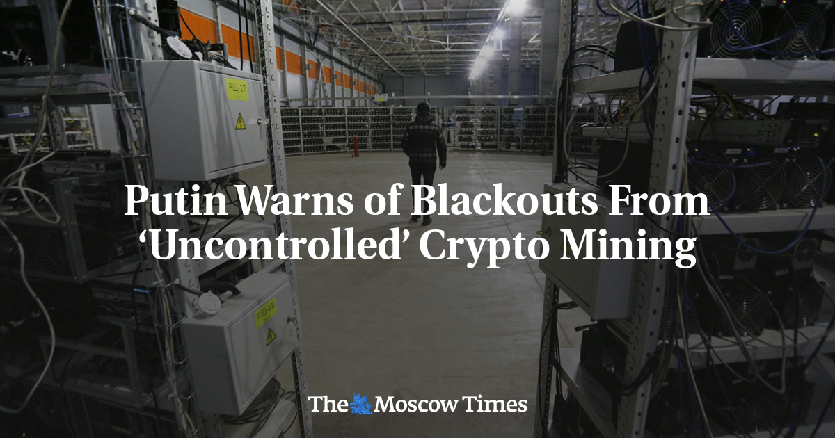 Putin Warns of Blackouts Due to 'Uncontrolled' Cryptocurrency Mining