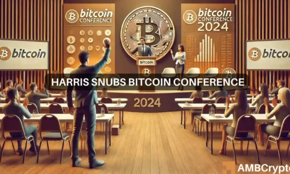 Trump in the Spotlight as Kamala Harris Drops Out of Bitcoin Conference. Now What?